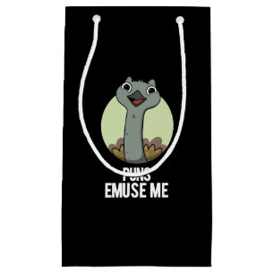 Bolsa De Regalo Pequeña Puns Emuse Me Funny Emu Pun Dark BG