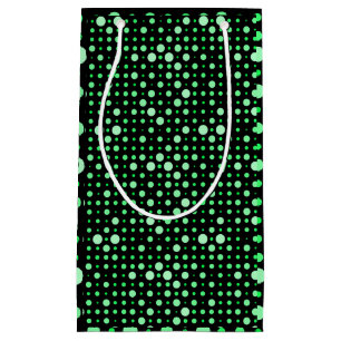 Bolsa De Regalo Pequeña Punto Polka 02.Verde. Black BG