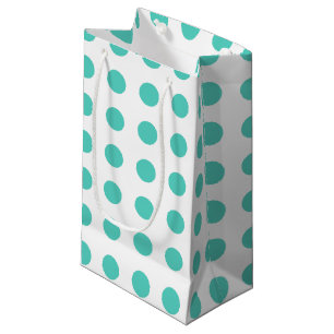 Bolsa De Regalo Pequeña Puntos de polka turquesa