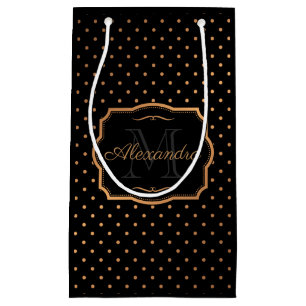 Bolsa De Regalo Pequeña Puntos dorados