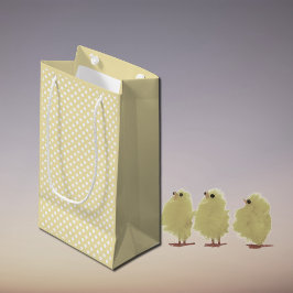 Bolsa De Regalo Pequeña puntos polka en amarillo mantequilla