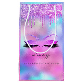 Bolsa De Regalo Pequeña Purpurina de nombre de novia Holográfico