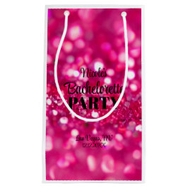 Bolsa De Regalo Pequeña Purpurina rosa caliente Fiesta moderna de glam Bac