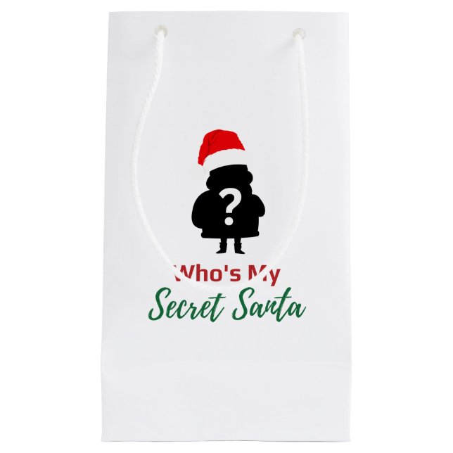 Bolsa De Regalo Pequeña Quién es mi Papá Noel Secreto (Anverso)