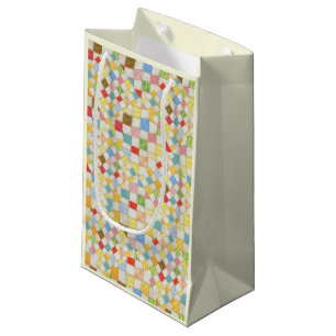 BOLSA DE REGALO PEQUEÑA QUILT MOSAIC / Crema