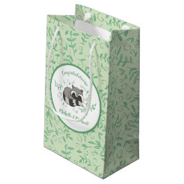 Bolsa De Regalo Pequeña Raccoon Baby Shower Woodland Animals