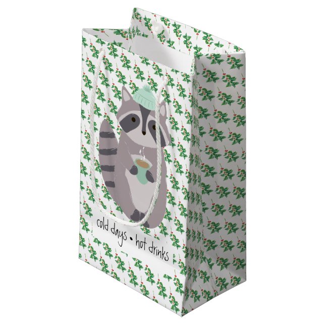 Bolsa De Regalo Pequeña Racoon With A Hot Drink (Angulo Anverso)