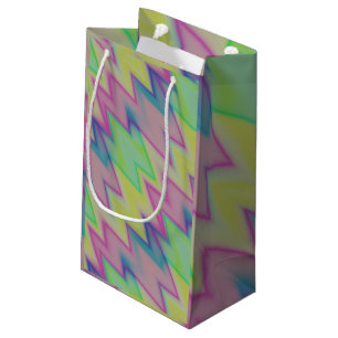 Bolsa De Regalo Pequeña Rainbow Zigzags