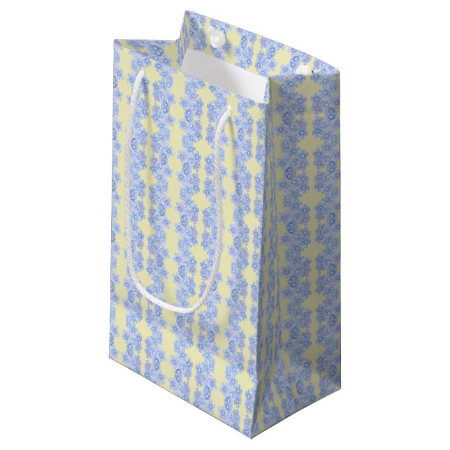 Bolsa De Regalo Pequeña Ramos de Ramilletes Azules (Angulo Anverso)