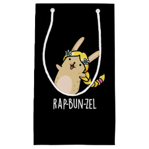 Bolsa De Regalo Pequeña Rap-bun-zel Funny Bunny Pun Dark BG