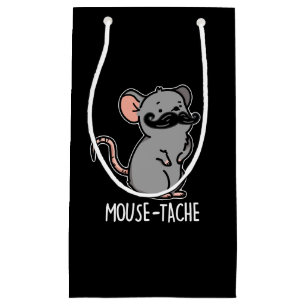 Bolsa De Regalo Pequeña Ratón Gracioso Ratón Pun Oscuro BG