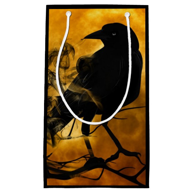Bolsa De Regalo Pequeña Raven crow otoño caída luna otoño otoño caída luna (Anverso)