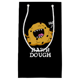 Bolsa De Regalo Pequeña Rawr Dough Funny Food Pun Dark BG