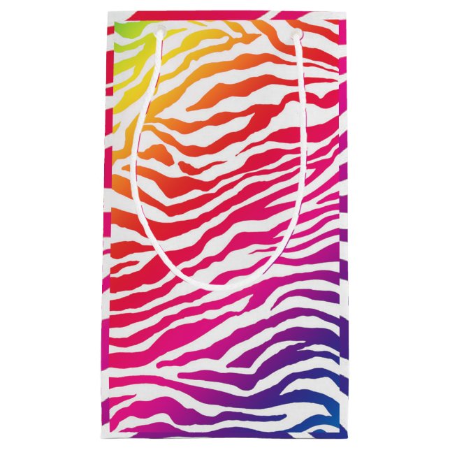 Bolsa De Regalo Pequeña Rayas arcoiris (Anverso)