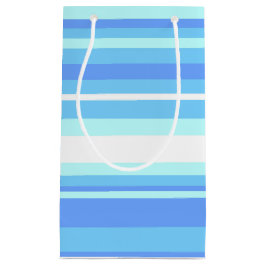 Bolsa De Regalo Pequeña Rayas azul cielo