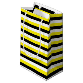 Bolsa De Regalo Pequeña Rayas blancas amarillas negras
