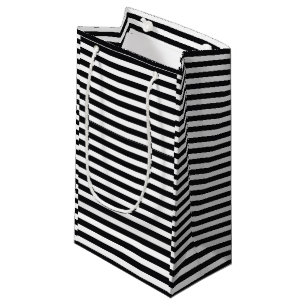 Bolsa De Regalo Pequeña rayas blancas y negras