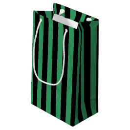 Bolsa De Regalo Pequeña Rayas de caramelo verde y negro