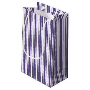 Bolsa De Regalo Pequeña Rayas de caramelos ultravioletas y blancas