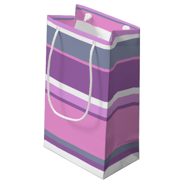 Bolsa De Regalo Pequeña Rayas de lilac (Angulo reverso)