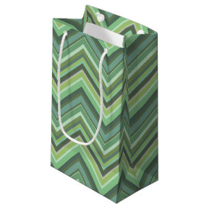 Bolsa De Regalo Pequeña Rayas de zigzag verde oliva