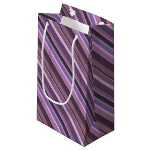 Bolsa De Regalo Pequeña Rayas diagonales malvas