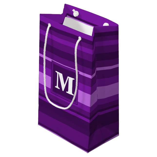 Bolsa De Regalo Pequeña Rayas moradas monográficas (Angulo Anverso)