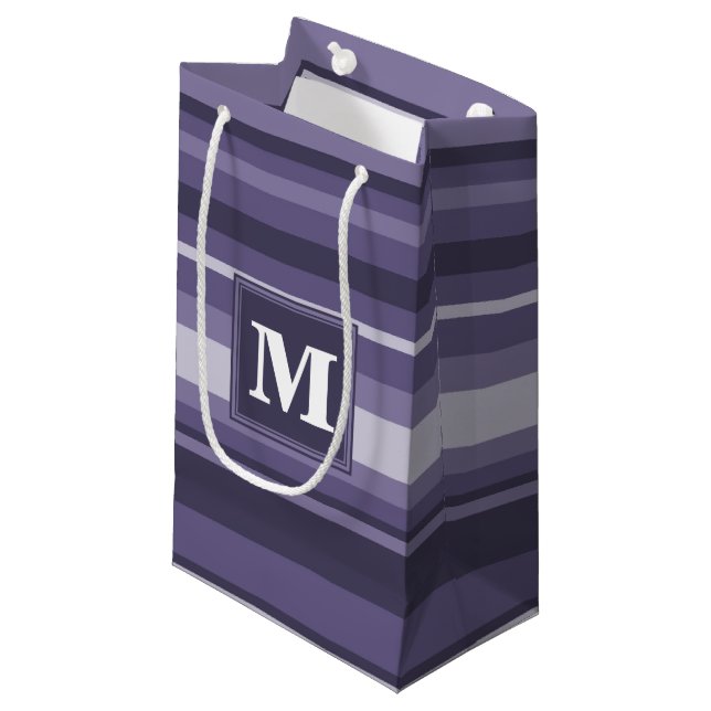 Bolsa De Regalo Pequeña Rayas moradas monográficas (Angulo Anverso)