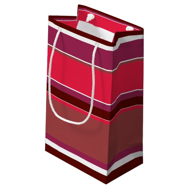 Bolsa De Regalo Pequeña Rayas rojas (Angulo reverso)
