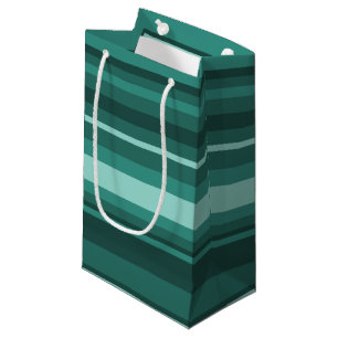 Bolsa De Regalo Pequeña rayas verde azuladas