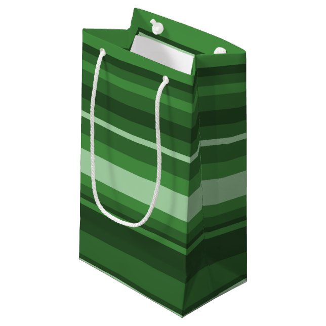Bolsa De Regalo Pequeña Rayas verdes (Angulo Anverso)