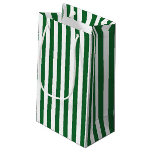 Bolsa De Regalo Pequeña Rayas verdes y blancas verticales