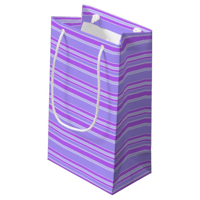 Bolsa De Regalo Pequeña Rayas violetas (Angulo reverso)