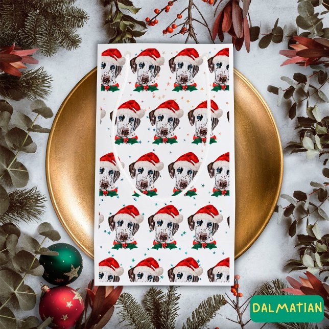 Bolsa De Regalo Pequeña Raza de perro dálmata Navidad (Subido por el creador)