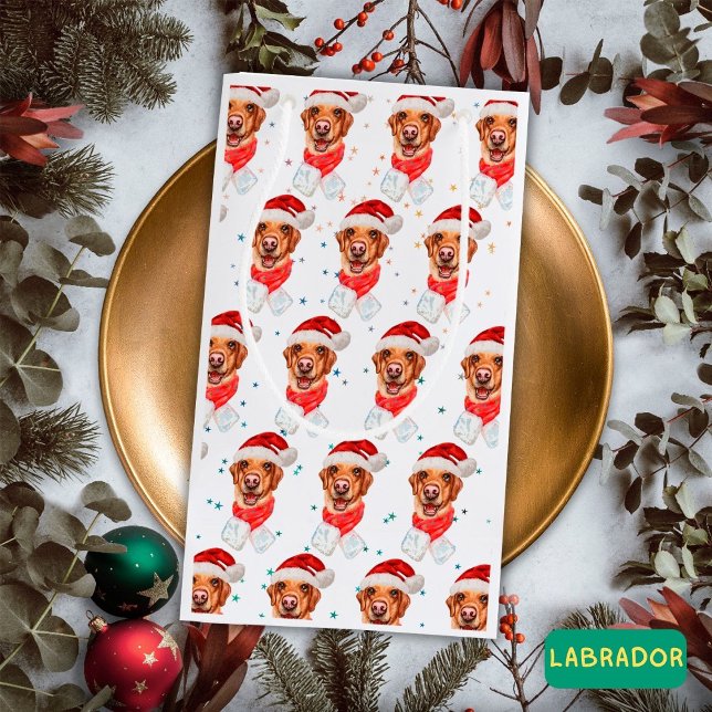 Bolsa De Regalo Pequeña Raza de perro Labrador Navidad (Subido por el creador)