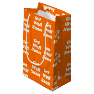 Bolsa De Regalo Pequeña Recibir pronto texto en naranja