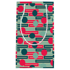 Bolsa De Regalo Pequeña Rectángulos y círculos rosas, azules y Verde azula