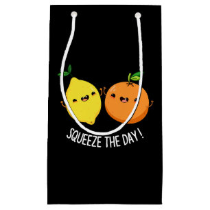 Bolsa De Regalo Pequeña Reducir el día Pun de fruta positivo oscuro BG