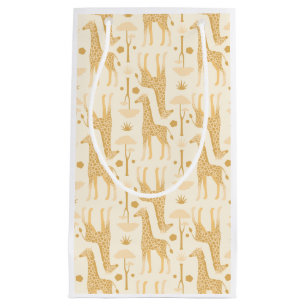 Bolsa De Regalo Pequeña Regalo de jirafa amarilla neutral Safari Wild One