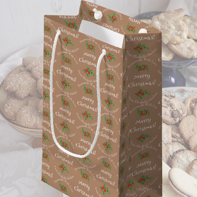 Bolsa De Regalo Pequeña Regalo de pastelería navideña marrón navidad (Subido por el creador)
