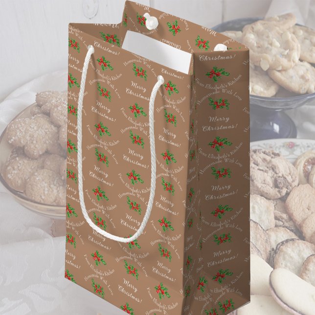 Bolsa De Regalo Pequeña Regalo de pastelería navideña marrón navidad (Subido por el creador)