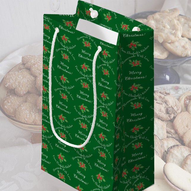 Bolsa De Regalo Pequeña Regalo de pastelería navideña verde navidad (Subido por el creador)