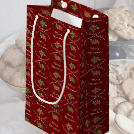 Bolsa De Regalo Pequeña Regalo editable Holiday Baking Red Merry Christmas