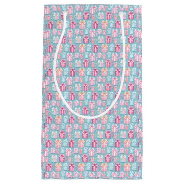 Bolsa De Regalo Pequeña Regalos navideños y canas de caramelo (Anverso)