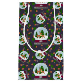 Bolsa De Regalo Pequeña Reindeer Snow Globes