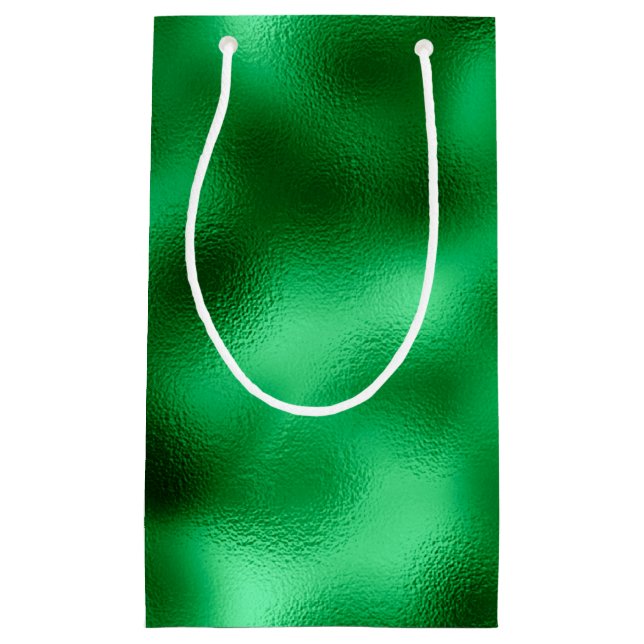 Bolsa De Regalo Pequeña Relieve metalizado verde