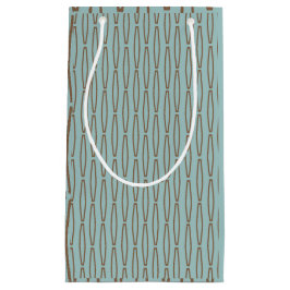 Bolsa De Regalo Pequeña Repetición geométrica de azul pálido