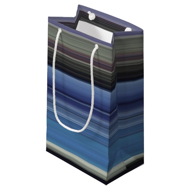 Bolsa De Regalo Pequeña Resumen #1: Azul y gris (Angulo Anverso)