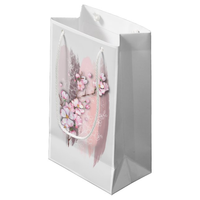 Bolsa De Regalo Pequeña Resumen de flores de cerezo pequeña bolsa de regal (Angulo Anverso)