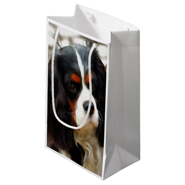Bolsa De Regalo Pequeña Retrato De Un Rey Charles Cavalier Spaniel (Angulo Anverso)